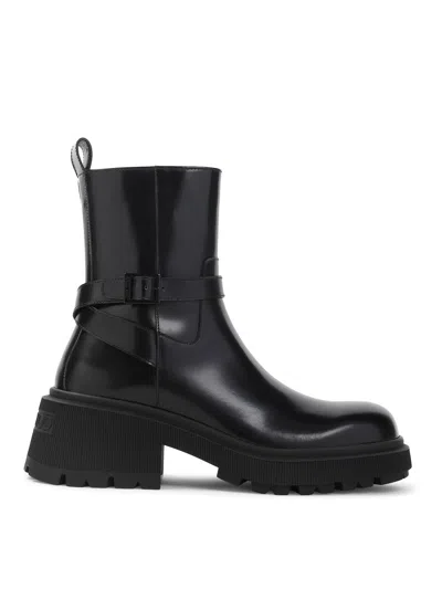 Jimmy Choo Soft Box Calf Conny Flat Boots In Black