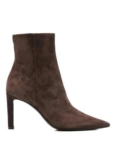Jimmy Choo 90mm Franki Suede Boots In Brown