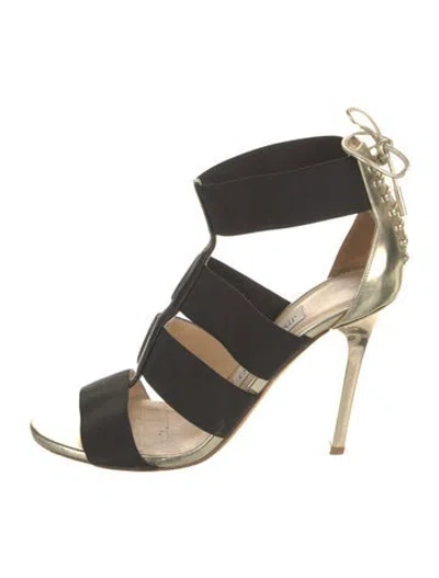 Pre-owned Jimmy Choo Bow Accents Gladiator Sandals