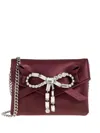 Jimmy Choo Bow Chain Cardholder In Purple