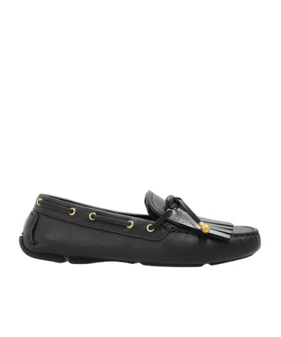 Jimmy Choo Bow Detailed Flat Loafers In Black