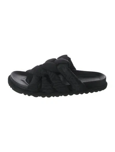 Pre-owned Jimmy Choo Braided Accents Slides In Black