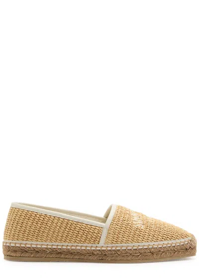 Jimmy Choo Brie Logo-embroidered Espadrille Flats In Beige