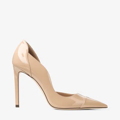 Jimmy Choo Brigitte 100 Patent Leather Pumps In Brown