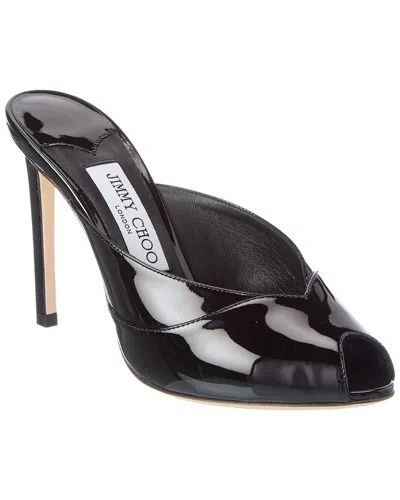 Jimmy Choo Brigitte 100 Patent Mule In Black
