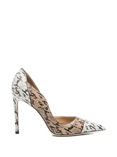 Jimmy Choo Brigitte Snake-effect Pumps In Neutral