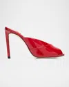Jimmy Choo Brigitte 100mm Patent Leather Mule Pumps In Red