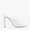 Jimmy Choo Brigitte 100 Patent Leather Mules In Neutral