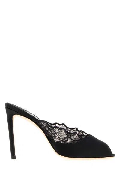 Jimmy Choo Brigitte Mule Heel In Black