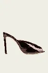 Jimmy Choo Brigitte Patent Mule 100 In Chocolate In Brown