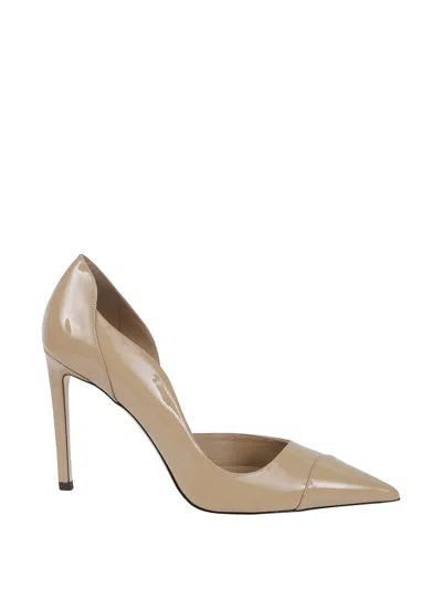 Jimmy Choo Brigitte 100 Patent Leather Pointed Toe Pumps In Neutral