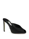 Jimmy Choo Brigitte Peep-toe Heeled Mules In Black