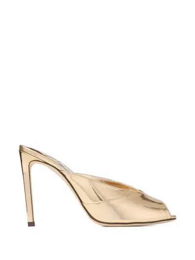 Jimmy Choo Brigitte Peep-toe Mule In Neutral