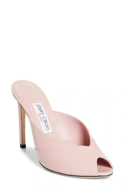 Jimmy Choo Brigitte Peep Toe Mule In Pink