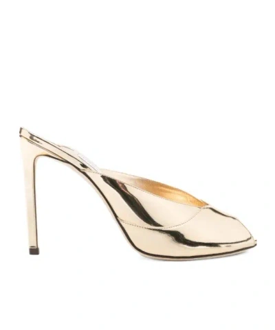 Jimmy Choo Brigitte Peep-toe Mules In Neutral
