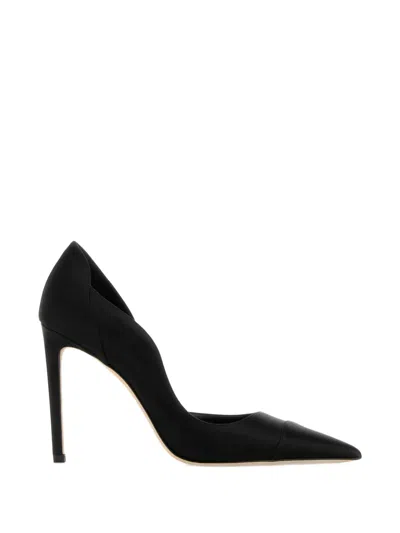 Jimmy Choo Brigitte Satin Pumps In Black