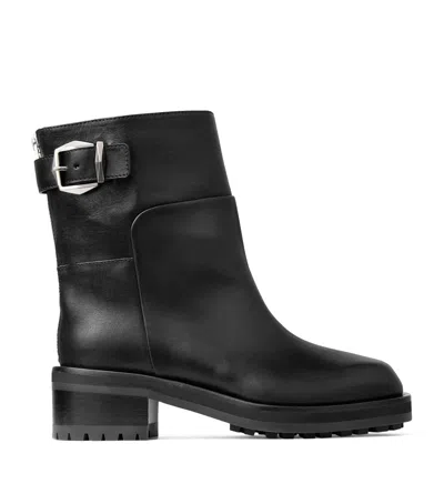 JIMMY CHOO BROOKLYN 50 LEATHER ANKLE BOOTS