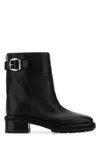 Jimmy Choo Women Brooklyn Ab 50 Leather Boots With Adjustable Strap