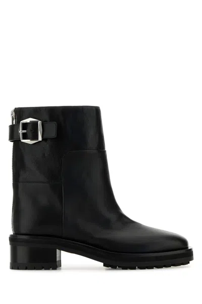 JIMMY CHOO JIMMY CHOO BLACK LEATHER BROOKLYN ANKLE BOOTS