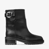 Jimmy Choo Women Brooklyn Ab 50 Leather Boots With Adjustable Strap In Black