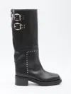 Jimmy Choo Buckle-decorated Knee-high Boots In Black
