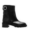 Jimmy Choo 'brooklyn' Black Ankle Boots With Buckle In Black