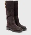 Jimmy Choo Brooklyn Kb 50 Suede Knee-high Boots In Brown