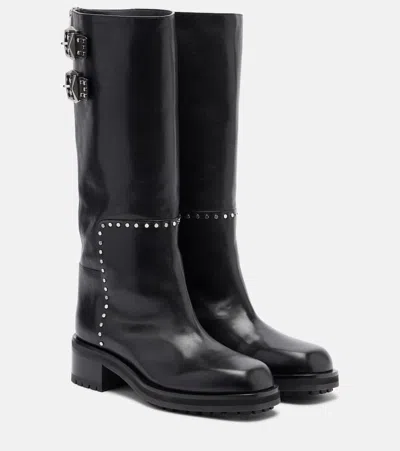 Jimmy Choo Brooklyn Block Heel Buckle Chunky Sole Boots In Black