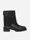 Jimmy Choo Brooklyn Leather Boots In Blackgold