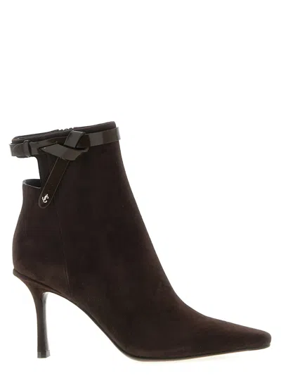 JIMMY CHOO BROWN ANKLE BOOTS