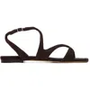 Jimmy Choo Ayla Brown Sandals With Square Toe And Ankle Buckle Closure In Suede Woman In Brown