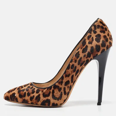 Pre-owned Jimmy Choo Brown Calf Hair Romy Pumps Size 41