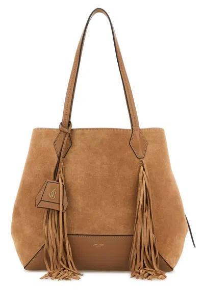 Jimmy Choo Brown Diamond Medium Tote