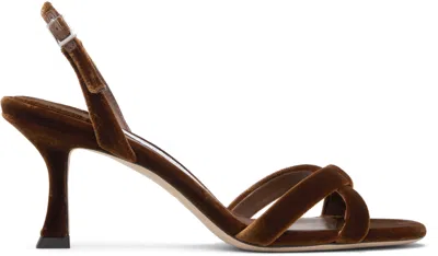 Jimmy Choo Brown Elsy 70 Heeled Sandals
