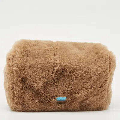 Pre-owned Jimmy Choo Brown Faux Fur Madeline Crossbody Bag