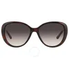 Jimmy Choo Brown Gradient Butterfly Ladies Sunglasses Amira/g/s 0086/ha 57 In Brown