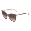 JIMMY CHOO JIMMY CHOO BROWN GRADIENT BUTTERFLY LADIES SUNGLASSES RUA/G/S 0Y9A/HA 56