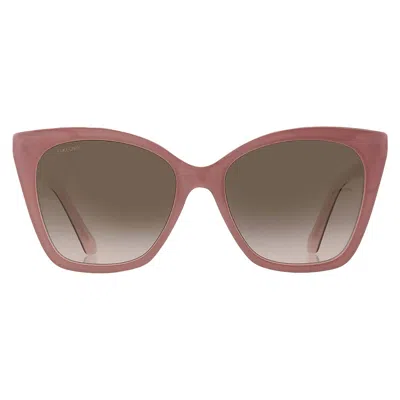 Jimmy Choo Brown Gradient Butterfly Ladies Sunglasses Rua/g/s 0y9a/ha 56 In Multi