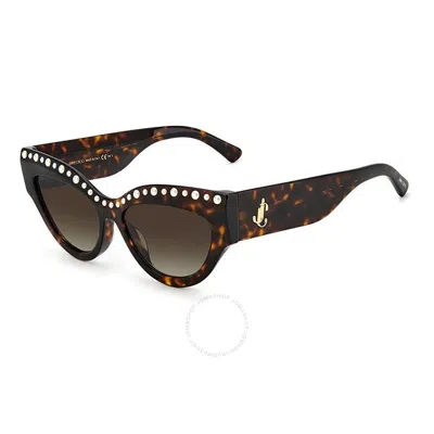 Jimmy Choo Brown Gradient Butterfly Ladies Sunglasses Sonja/g/s 0086/ha 55