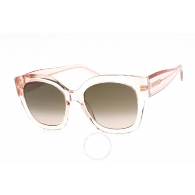 Jimmy Choo Brown Gradient Cat Eye Ladies Sunglasses Leela/s 0fwm/ha 55 In Neutral