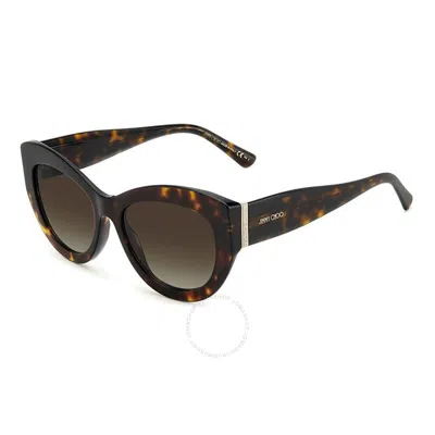 Jimmy Choo Brown Gradient Cat Eye Ladies Sunglasses Xena/s 0086/ha 54