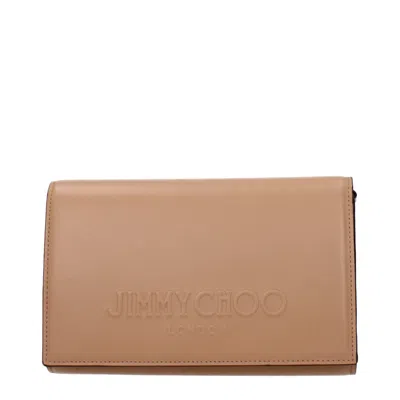 Jimmy Choo Brown Leather Clutch Women's Bag