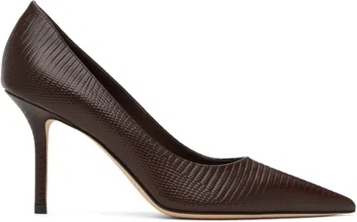 Jimmy Choo Brown Love 85 Heels In Coffee