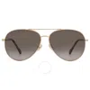 Jimmy Choo Brown Pilot Ladies Sunglasses Devan/s 006j/ha 59 In Brown / Gold