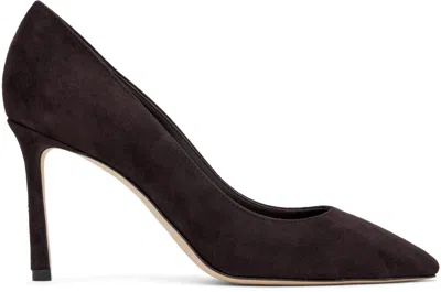 Jimmy Choo Brown Romy 85 Heels In Coffee
