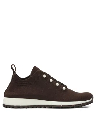 Jimmy Choo Embellished Sneakers In Brown