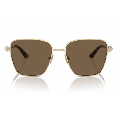 Jimmy Choo Brown Square Ladies Sunglasses Jc4005hb 300673 56