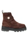 Jimmy Choo Brown Suede Ankle Boots With Decorative Strap Detail In Brown