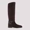 Jimmy Choo Suede Lawton Kb Flat Boots Women In Brown