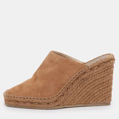 Pre-owned Jimmy Choo Brown Suede Mules Size 38